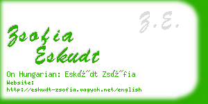 zsofia eskudt business card